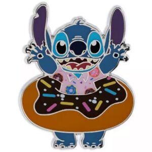 Stitch Attacks Snacks Mystery Pouch Stitch with Donut Stitch Donut Enamel Pin